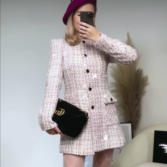 Zara tweed coat bloggers fav - Picture 1 of 15